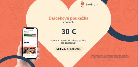 Valentínsky darčekový poukaz na ochutnávku vína